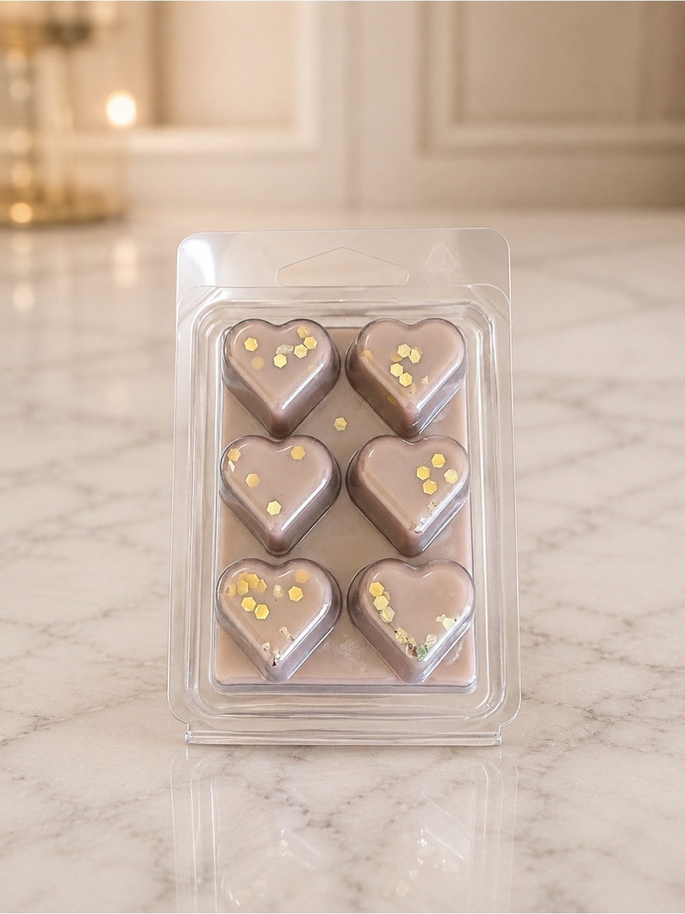 Heart-Shaped Wax Melts - Chocolate